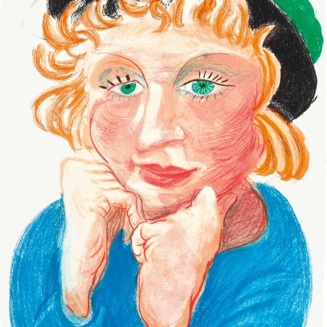 David Hockney — Селия в зеленой шляпе, из фильма "Движущийся фокус"