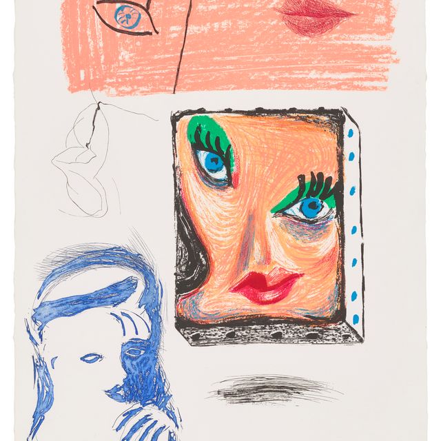 David Hockney — Изображение Селии (этюд), из: Движущийся фокус