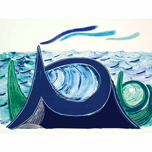 David Hockney — Волна, Литография