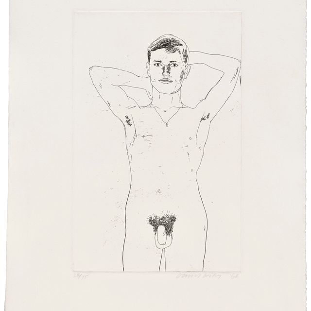 David Hockney — В старой книге, из: Иллюстрации к четырнадцати стихотворениям К. П. Кавафиса