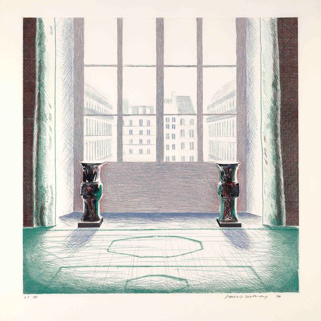 David Hockney — Две вазы в Лувре (S.A.C. 168; M.C.A.T. 154)