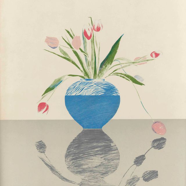 David Hockney — Красивые тюльпаны