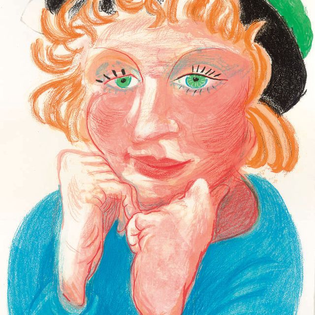David Hockney — Селия в зеленой шляпе, из фильма "Движущийся фокус" (T. 274; M.C.A.T. 268)