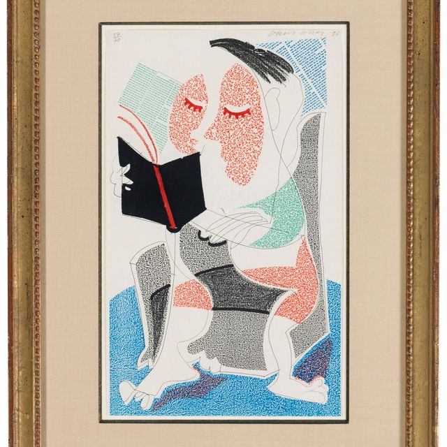 David Hockney — Человек, читающий Стендаля