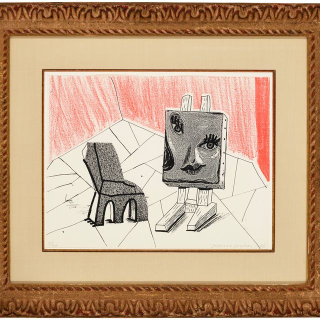 David Hockney — Селия со стулом, март 1986 года