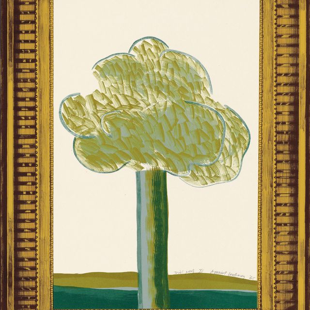 David Hockney — Картина с изображением пейзажа в изысканной золотой раме из Голливудской коллекции