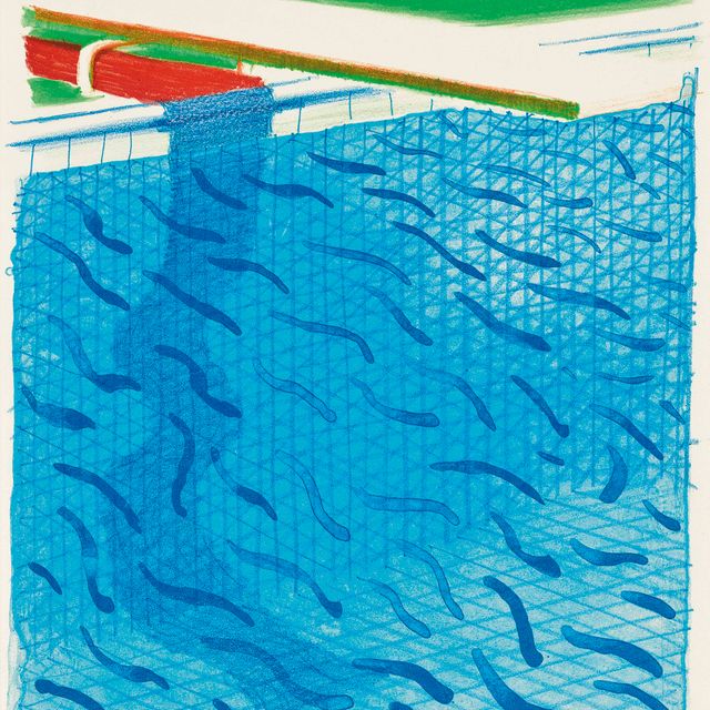 David Hockney — Бассейн, сделанный из бумаги и синих чернил для книги (Токио 234)