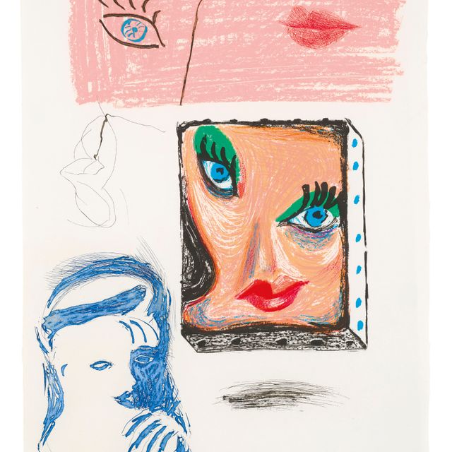 David Hockney — Изображение Селии (этюд), из: Движущийся фокус