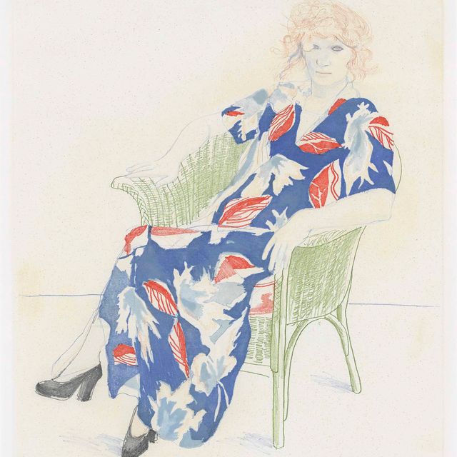 David Hockney — Селия в плетеном кресле (Токио, 158)