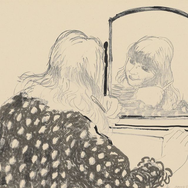 David Hockney — Энн расчесывает волосы