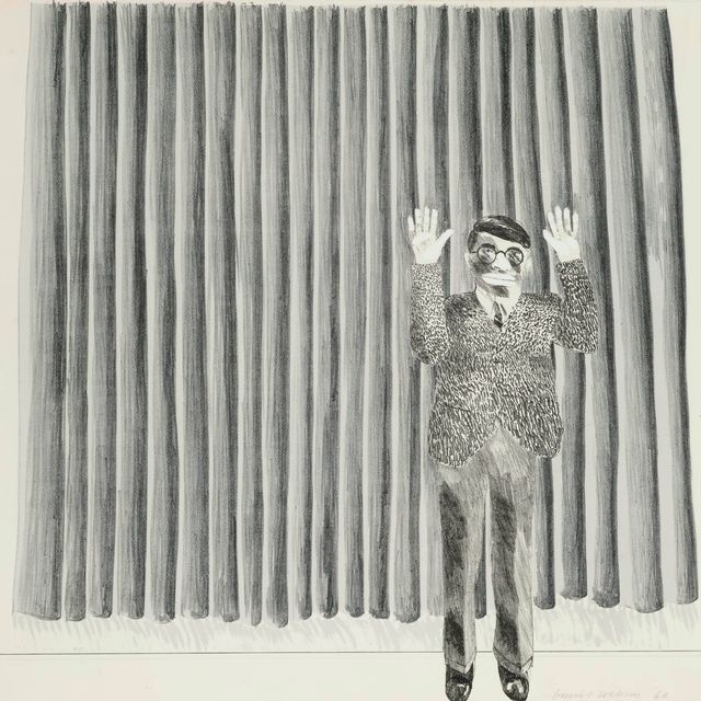 David Hockney — Фигура у занавеса (Шотландский художественный совет, 37; Токио, 37)