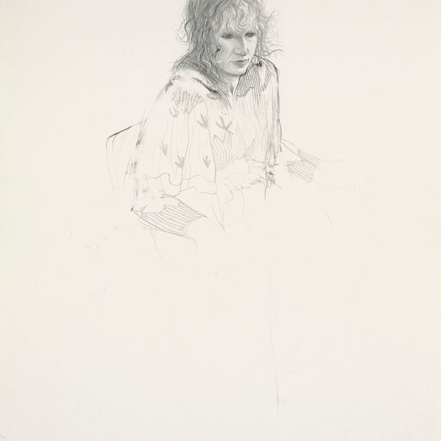 David Hockney — Селия курит