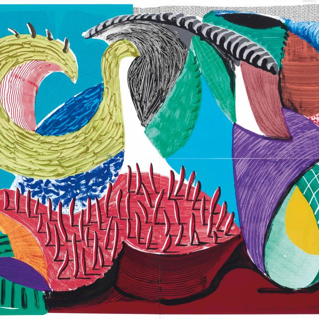 David Hockney — Шлица из четырех частей, выполненная из нескольких новых принтов