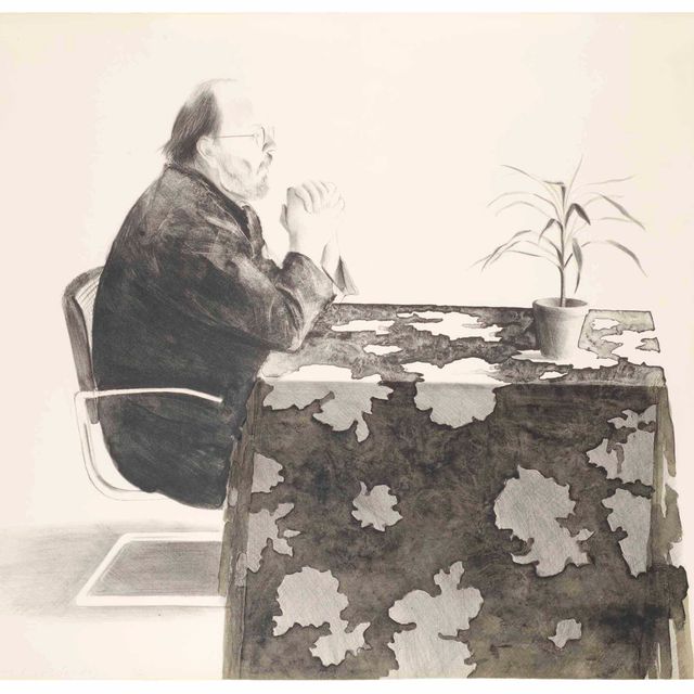 David Hockney — Генри за столом