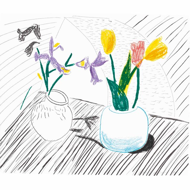 David Hockney — Белый фарфор, из движущегося фокуса