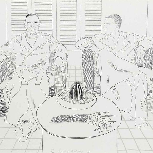 David Hockney — Кристофер Ишервуд и Дон Бакарди (Шотландский совет искусств, 186)