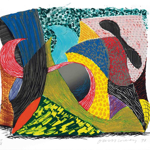 David Hockney — На выходе, судя по некоторым новым гравюрам (M.C.A.T. 336; G. 1605)
