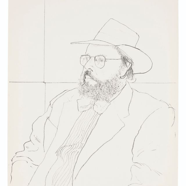 David Hockney — Генри Гелдзалер в шляпе