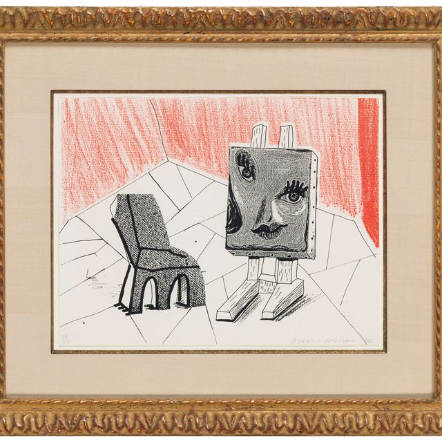 David Hockney — Селия со стулом