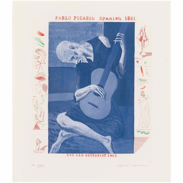 David Hockney — Старый гитарист, автор: The Blue Guitar