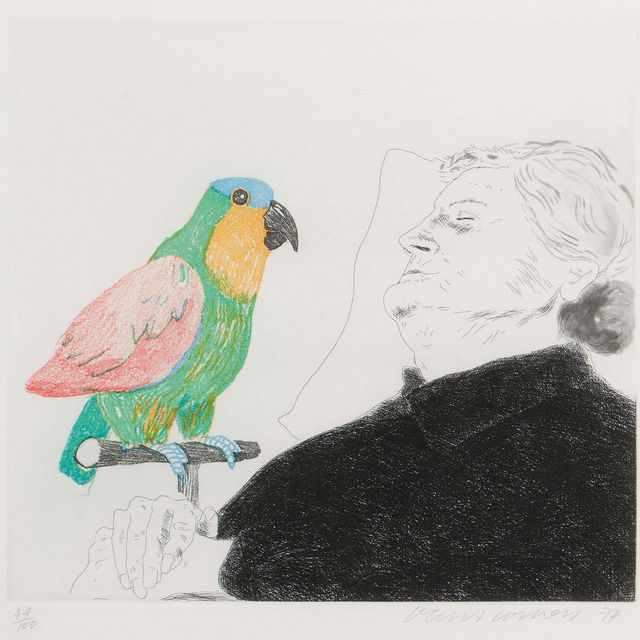 David Hockney — Спящая Фелисите: иллюстрация к "Простодушному сердцу" Гюстава Флобера (S.A.C. 163; Токио, 150)