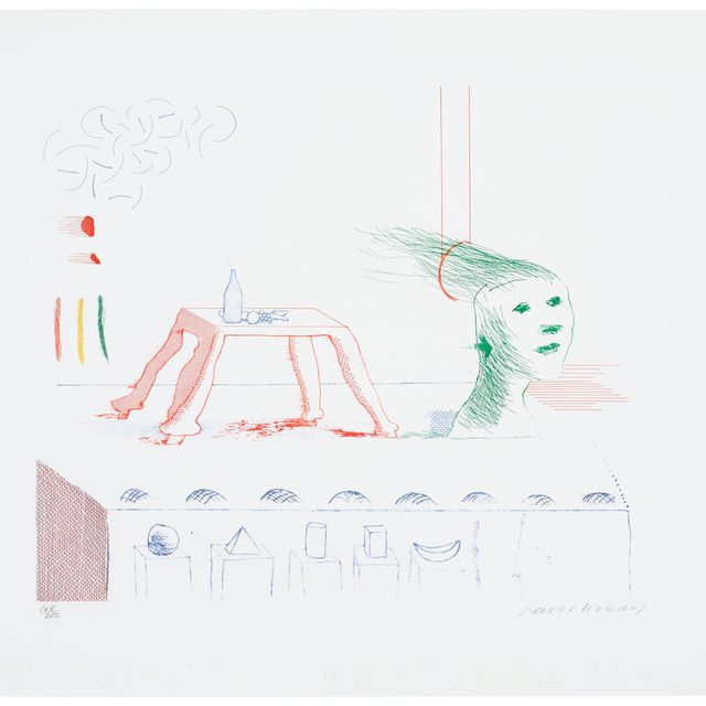 David Hockney — Трогательный натюрморт из "Голубой гитары"