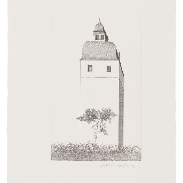 David Hockney — Колокольня, из: Иллюстраций к шести сказкам Братьев Гримм