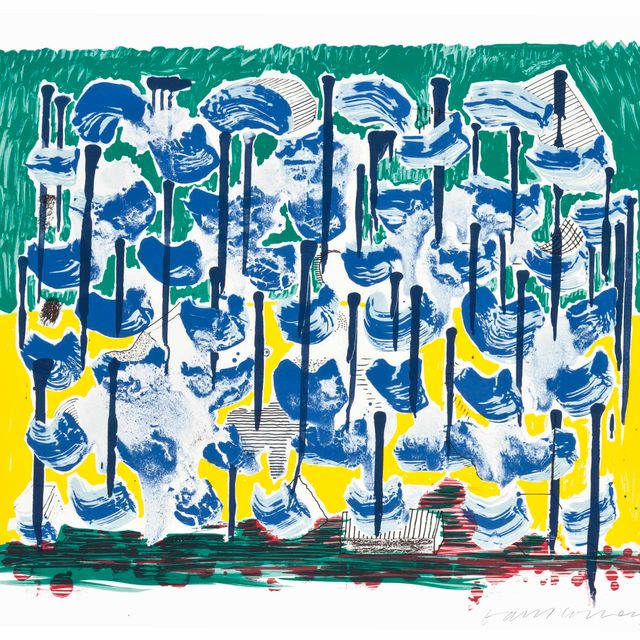 David Hockney — Неспешный лес, по каким-то новым гравюрам