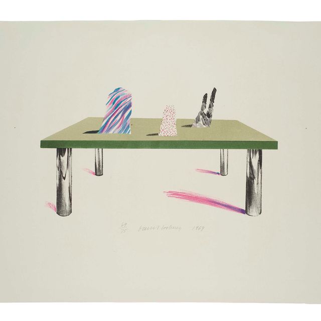 David Hockney — Стеклянный столик с предметами (S.A.C. 68; Tokyo 65)