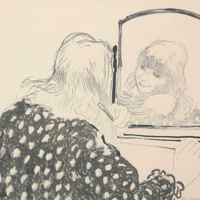 David Hockney — Анна расчесывает волосы (Музей современного искусства, Токио, 215; Джемини, 830)