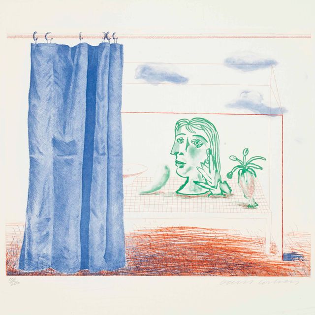 David Hockney — Что это за Пикассо?, из "Голубой гитары" (S.A.C. 218; M.C.A.T. 197)