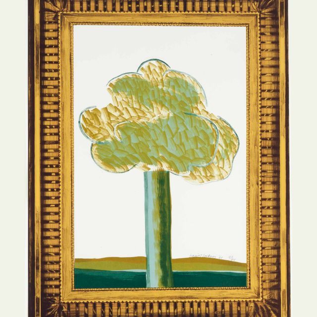 David Hockney — Фотография пейзажа в изысканной золотой раме, 2, из голливудского издания (Scottish Arts Council, 42; Токио, 42)
