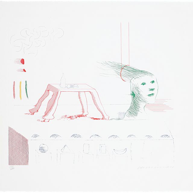 David Hockney — Трогательный натюрморт из "Голубой гитары"