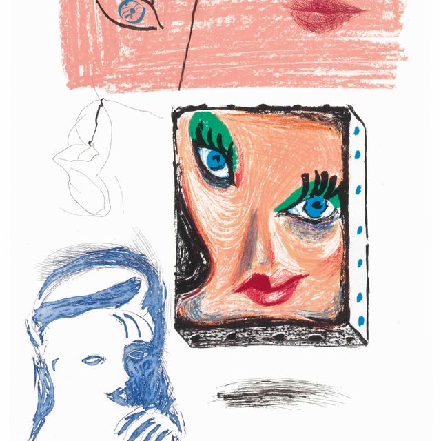 David Hockney — Изображение Селии (рабочий кабинет), сделанное в режиме движущегося фокуса