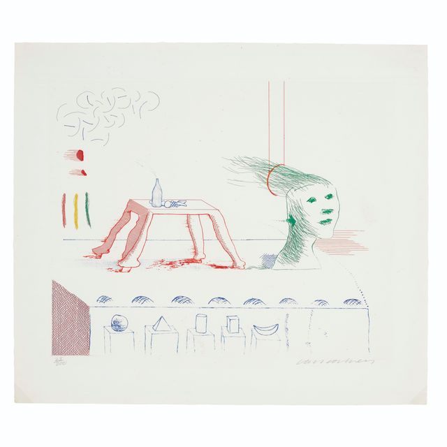 David Hockney — Трогательный натюрморт из "Голубой гитары"