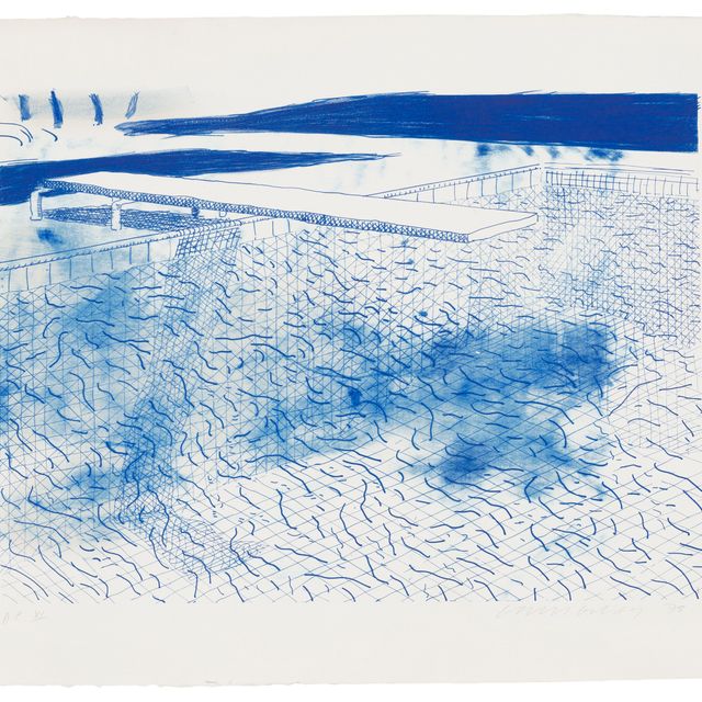 David Hockney — Литография на воде, выполненная из линий