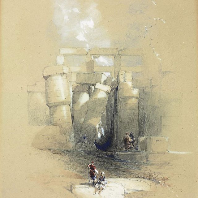 David Roberts — Часть Колонного зала в Карнаке, Фивы, Египет