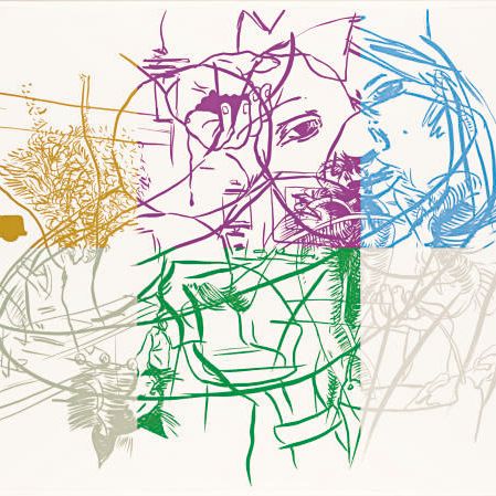 David Salle — Пьяный шофер: одна тарелка