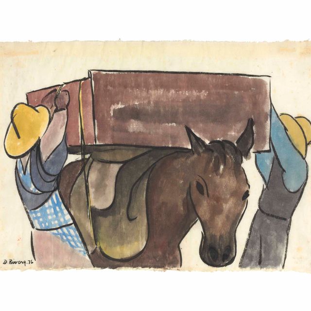 Diego Rivera — Пареха грузовых осликов