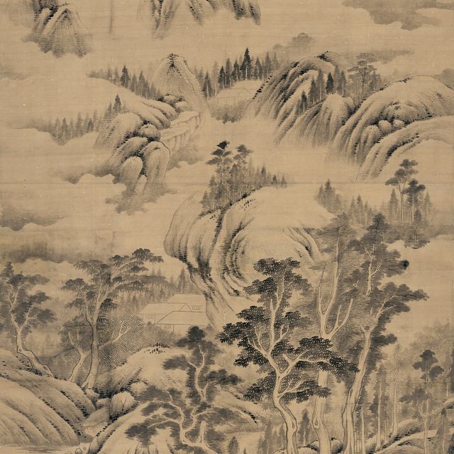 Dong Qichang — Уединенная резиденция в Осеннем лесу