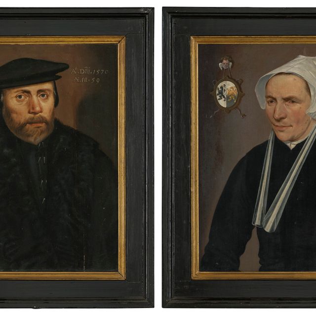 Dutch School — Портрет Флориса Мертенса ван Алкемаде (1510-1572), поясной; и портрет Лийсбет ван Хоуфф (р.1521), поясной