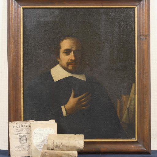 Dutch School — Портрет Фабриса де ла Бассекура (Монс, Амстердам, 1578-1650), в полный рост, в темном костюме