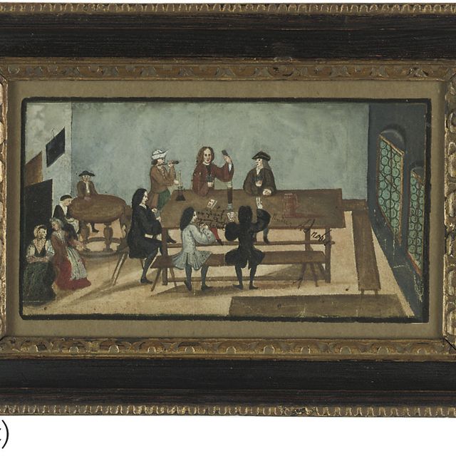 Dutch School — Партию в карты ; и в кофейне