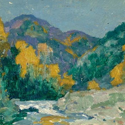 Eanger Irving Couse — Пейзаж с ручьем
