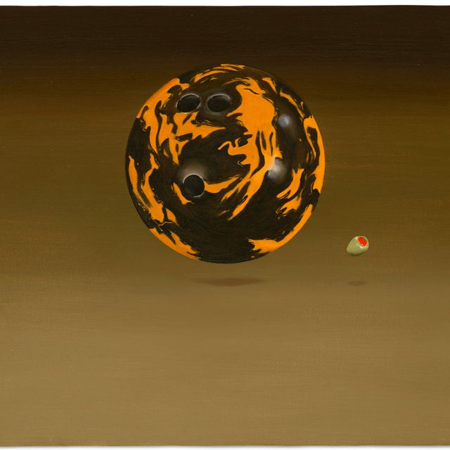 Ed Ruscha — Шар для боулинга, оливковый