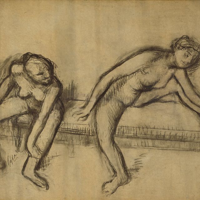 Edgar Degas — Двое танцовщиц в банке