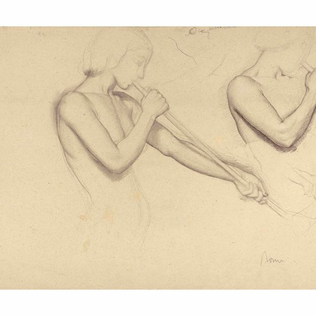Edgar Degas — Этюд для "Святого Жана-Батиста и ангела"