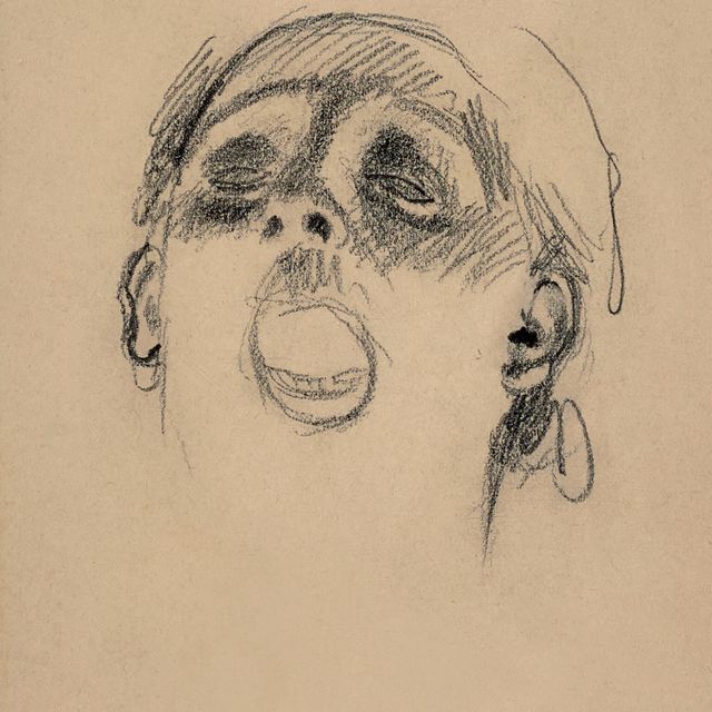 Edgar Degas — Этюд для "Певицы в лесу" (Кафе-концерт)
