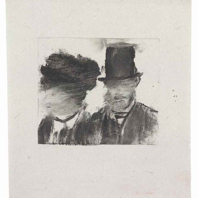 Edgar Degas — Головы женщины и мужчины (Янис, 235; Адемар и Кашен, 47)