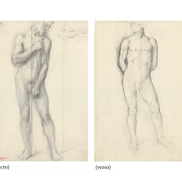 Edgar Degas — Мужчина должен дебютировать и жить в одиночестве ( спереди ); Мужчина должен дебютировать ( сзади )